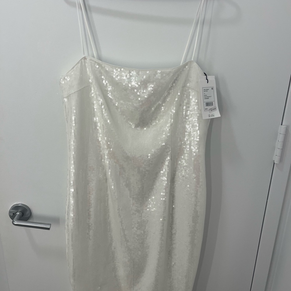 Theory White Sequin Dress